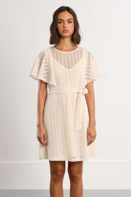 Robe mini en maille ajourée