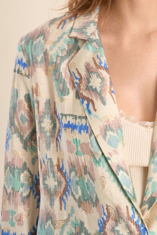 Straight printed blazer