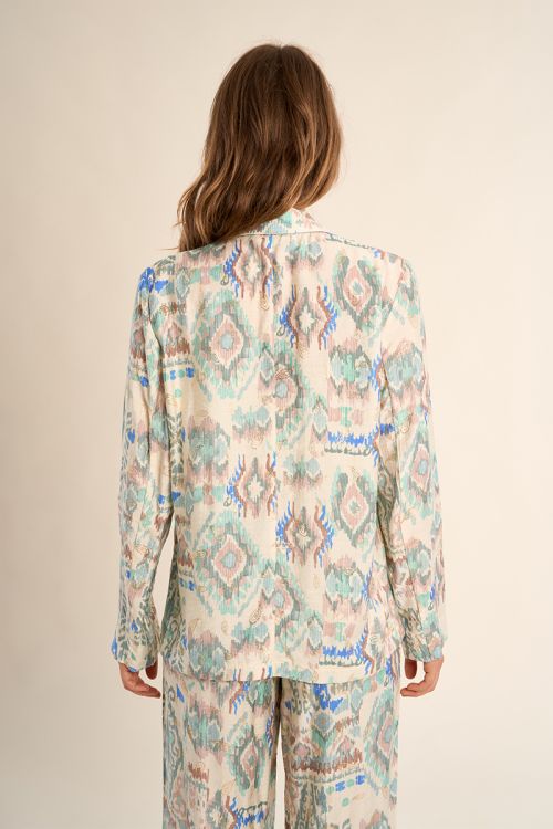 Blazer de mujer de manga larga, con estampado.