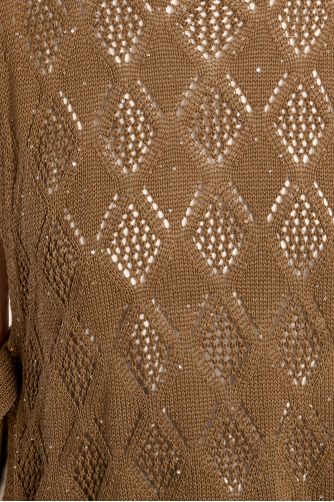 Maille sans manches, ajourée et nouable sur les côtés