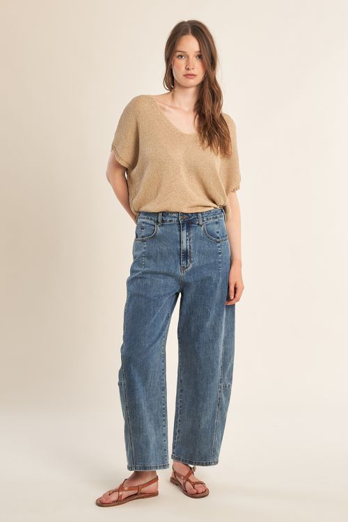 Pull sans manches en maille irisée