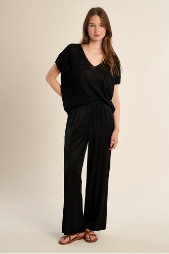 Pull sans manches en maille irisée