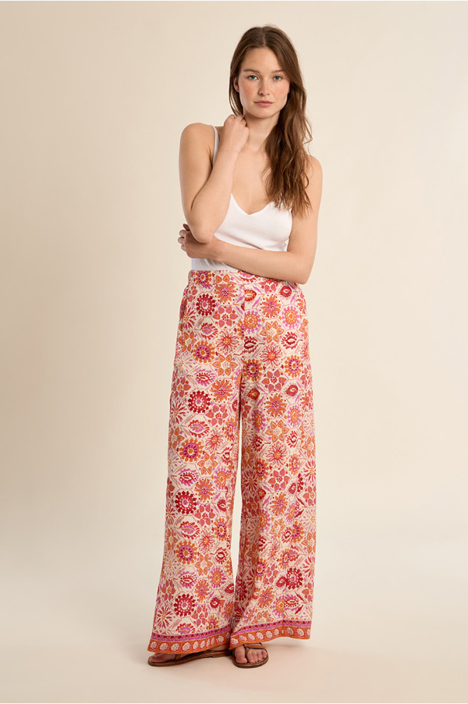 Wide pants, printed