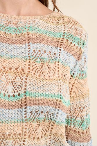 Pull en maille rayé