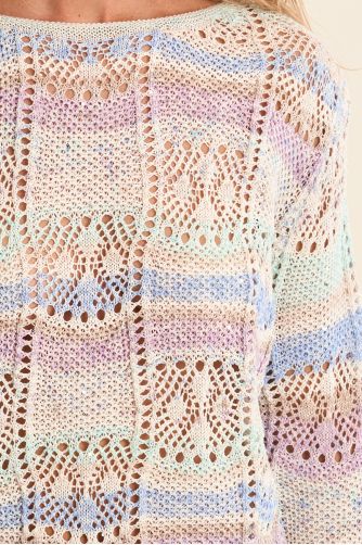 Striped knit sweater