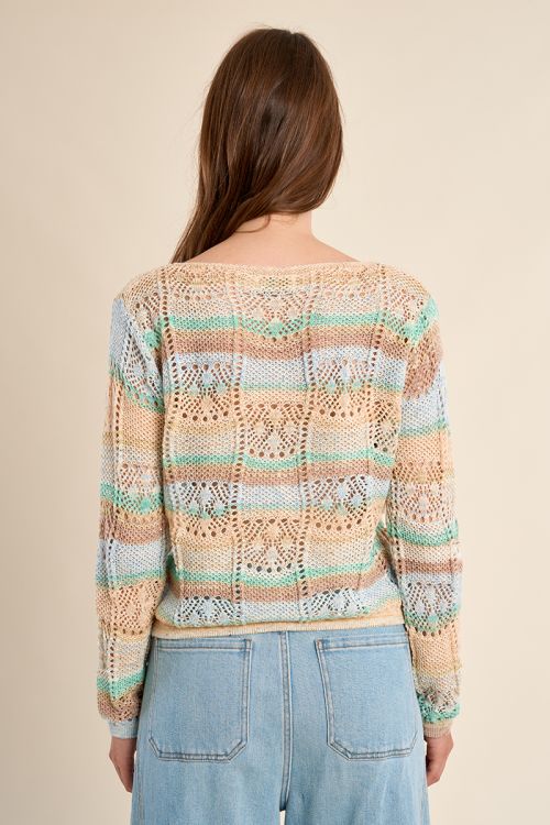 Pull en maille rayé