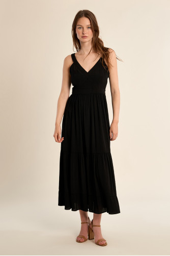 Robe longue à volants