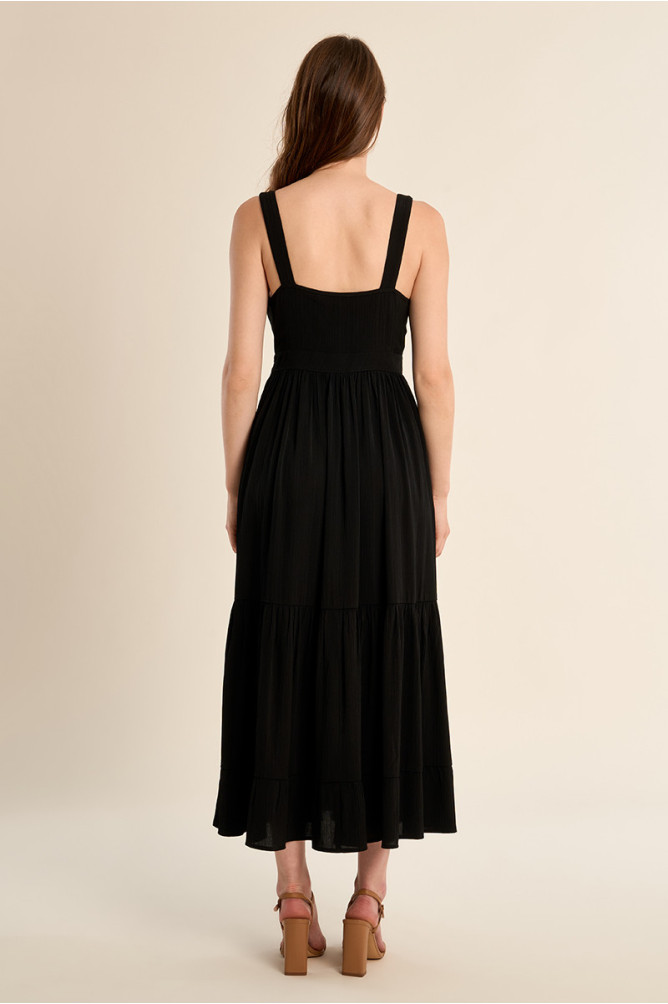 Robe longue à volants