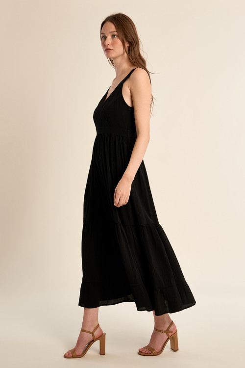 Robe longue à volants