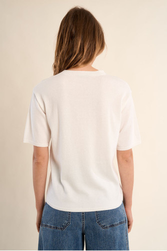 Jersey de mujer de manga corta, liso.