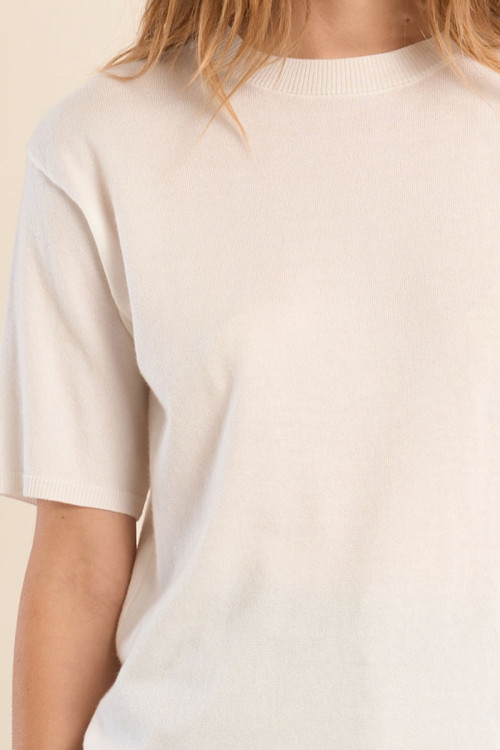 Jersey de mujer de manga corta, liso.