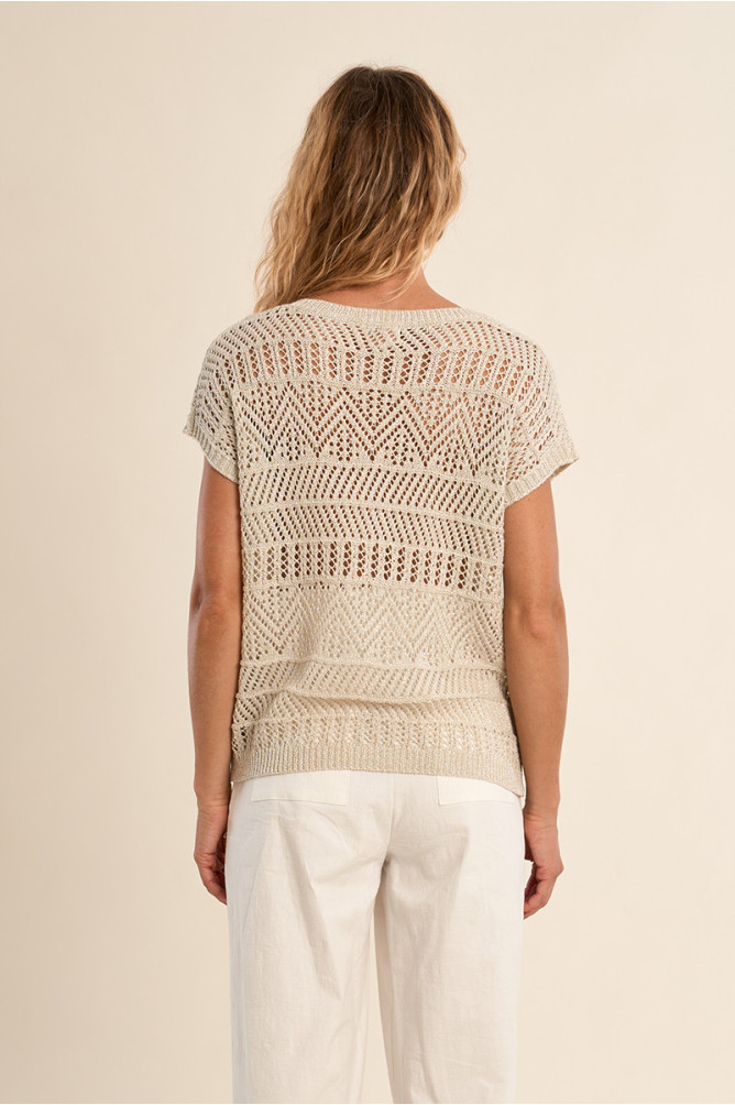 Knitted T-shirt, casual