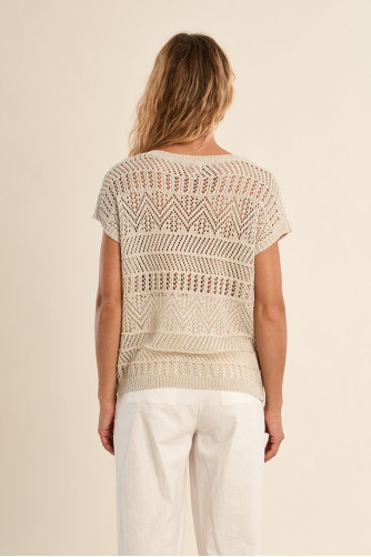 Knitted T-shirt, casual