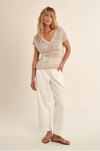 Knitted T-shirt, casual