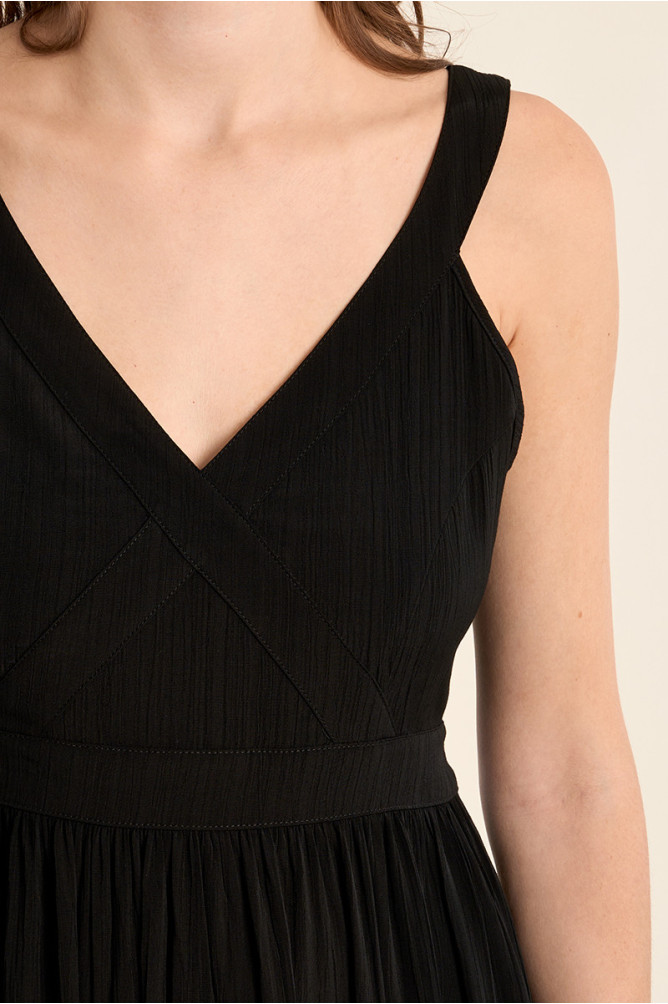 Robe longue à volants