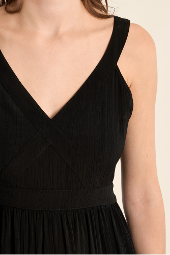 Robe longue à volants