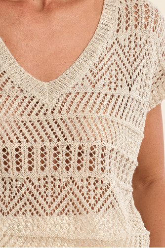 Knitted T-shirt, casual