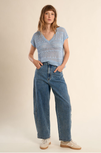 Knitted T-shirt, casual