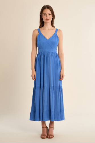 Robe longue à volants