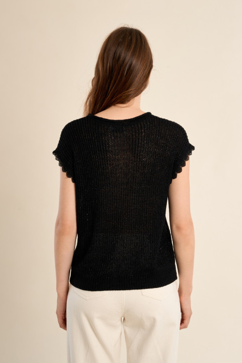 T-shirt en maille crochet