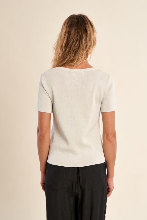 Jersey de mujer de manga corta, liso.