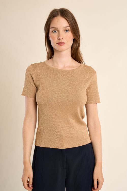 Jersey de mujer de manga corta, liso.