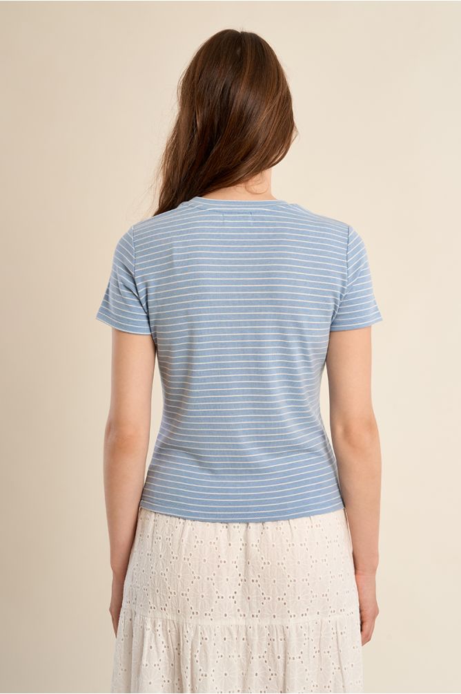 T-shirt rayé, coeur