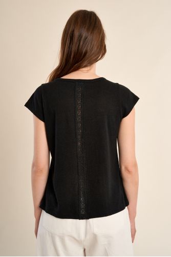 T-shirt en coton, ajouré