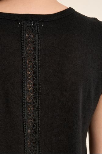 Cotton T-shirt, openwork