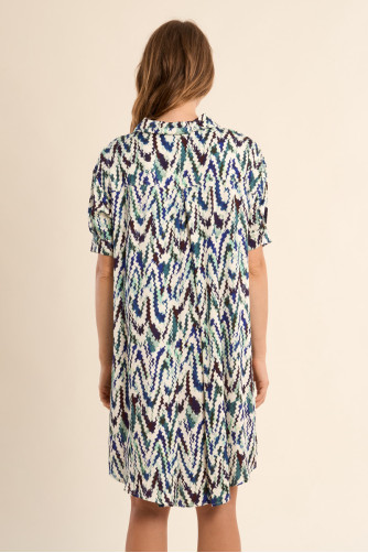 Short shirt dress, printed
