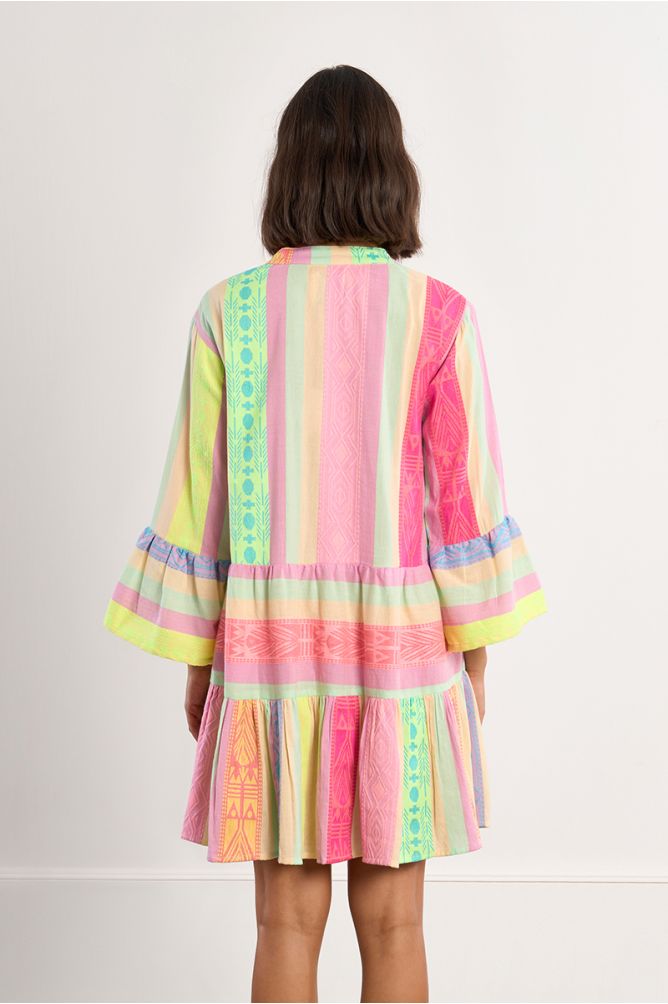 Multicoloured cotton dress, Ibiza