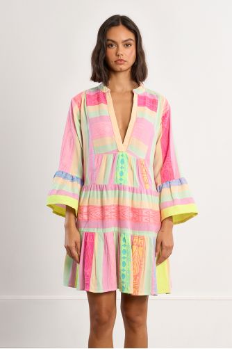 Robe en coton multicolore, Ibiza