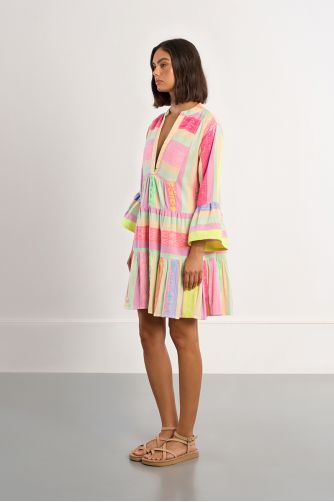 Multicoloured cotton dress, Ibiza