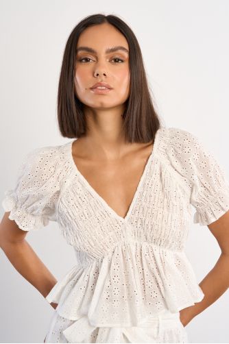 Broderie anglaise crop top