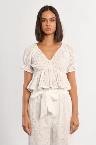 Broderie anglaise crop top