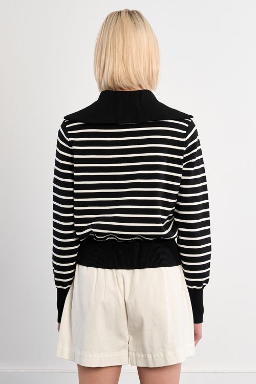 Gilet double-zippé rayé