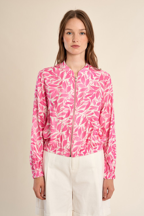 Floral print bomber jacket