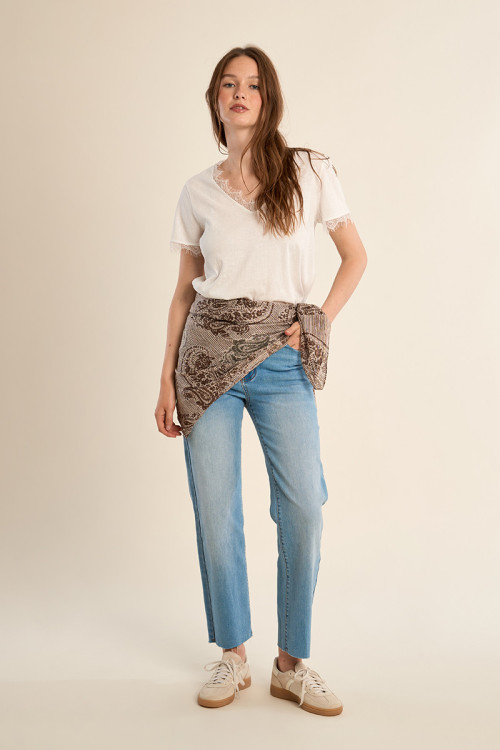 Pañuelo de mujer liso, estampado.