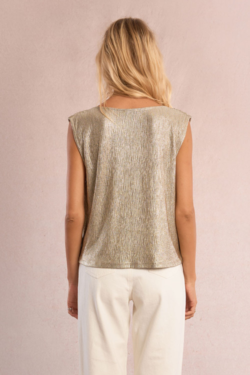 Sleeveless top, iridescent