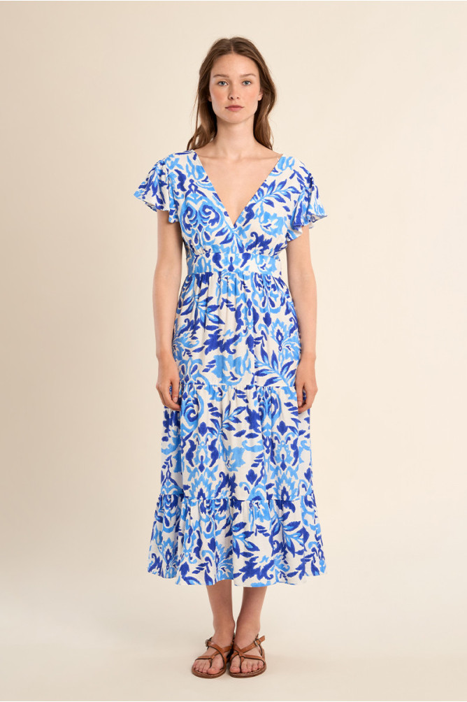 Robe longue, imprimée