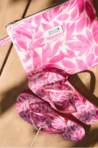 Pink Magenta Printed Pouch