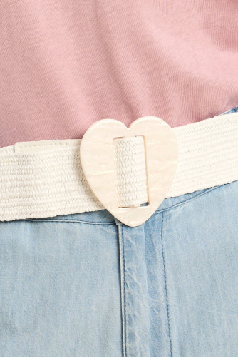 Large ceinture tressée à boucle