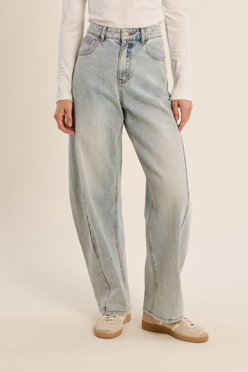 Women's denim pants, wide cut "Balloon"
