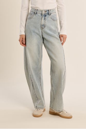 Pantalon en denim pour femme, coupe ample "Balloon"