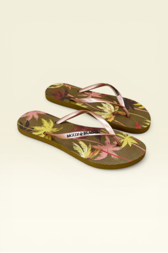 Chanclas de mujer de tiras finas, con estampado.