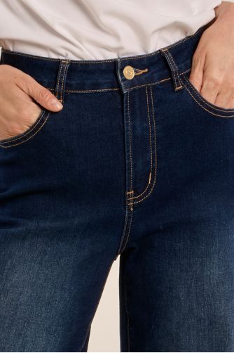 Jeans large à la taille haute