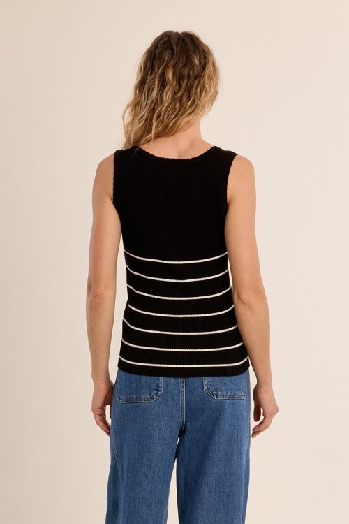 Top de mujer de tirantes, estampado rayas.
