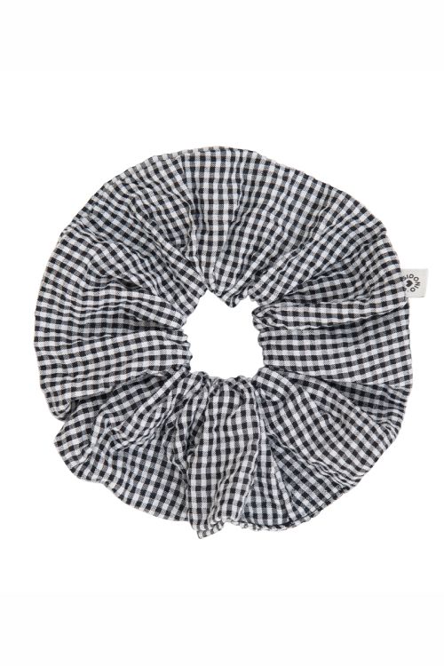 Black Gingham Scrunchie