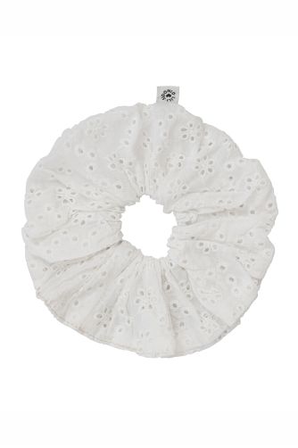 White Cotton Scrunchie