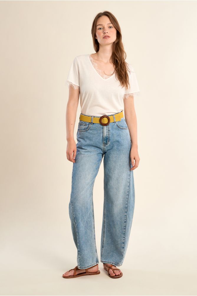 Braided belt with buckle